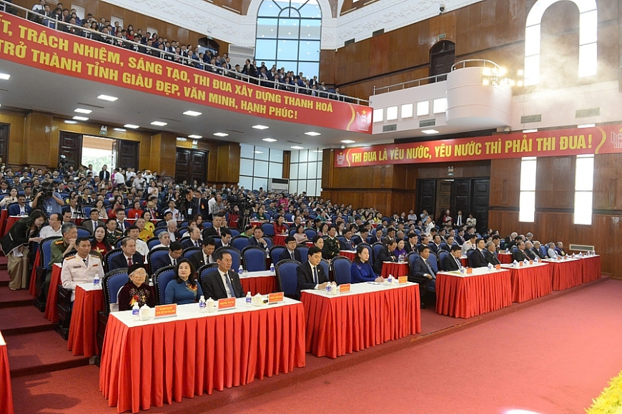 Phó Chủ tịch nước Võ Thị Ánh Xuân dự Đại hội Thi đua yêu nước tỉnh Thanh Hóa