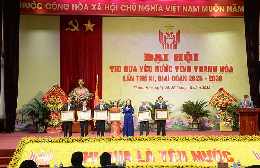 Phó Chủ tịch nước Võ Thị Ánh Xuân dự Đại hội Thi đua yêu nước tỉnh Thanh Hóa