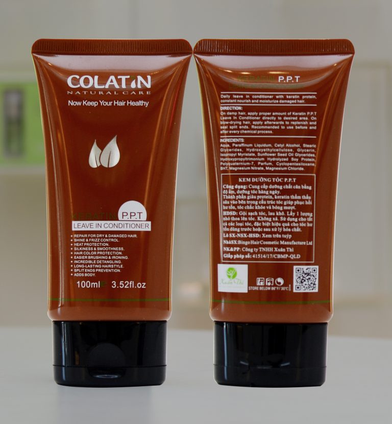 Sản phẩm Colatin Keratin P.P.T Leave In Conditioner (số tiếp nhận Phiếu c&ocirc;ng bố sản phẩm mỹ phẩm: 41514/17/CBMP-QLD cấp ng&agrave;y 1/8/2017)