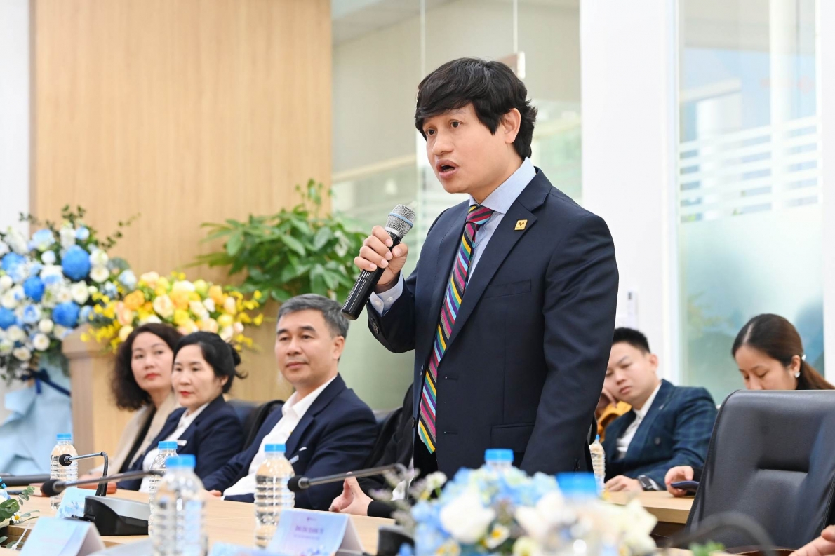        Ông Hoàng Mai Chung – Chủ tịch Hội đồng Quản trị Meey Land phát biểu tại sự kiện