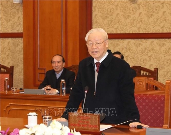 Tổng Bí thư chủ trì cuộc họp của Ban Bí thư đánh giá công tác tổ chức Tết Quý Mão 2023