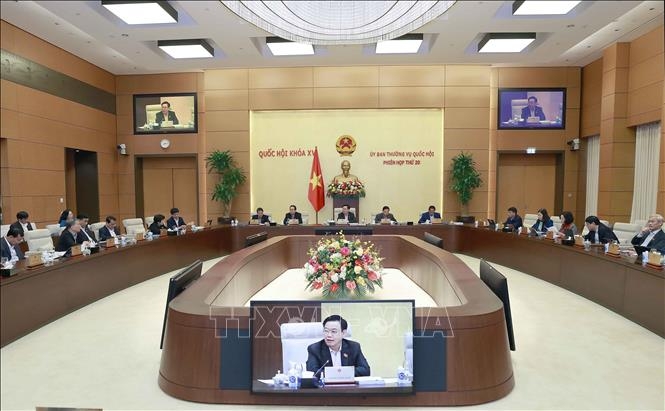 Chủ tịch Quốc hội Vương Đình Huệ phát biểu. Ảnh: Doãn Tấn/TTXVN