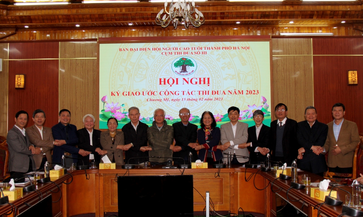 Hội NCT các huyện cam kết với thành phố thực hiện thắng lợi các nhiệm vụ trọng tâm của Hội năm 2023