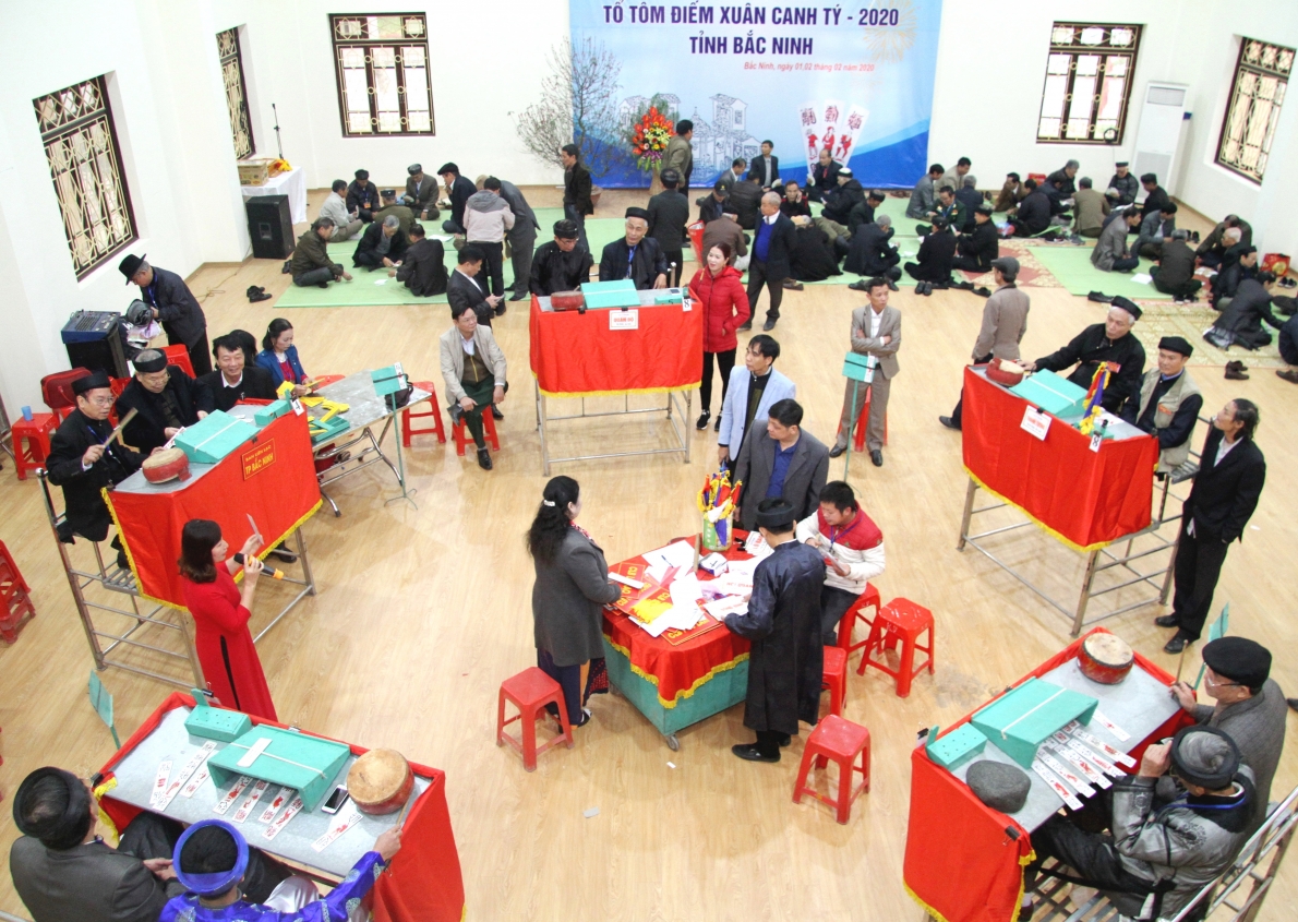 Một góc hội thi tổ tôm điếm NCT tỉnh Bắc Ninh