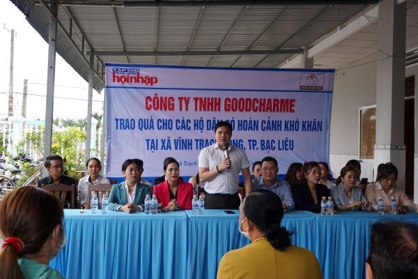 GoodCharme mang niềm vui đến cho sinh viên và các hộ có hoàn cảnh khó khăn ở Bạc Liêu