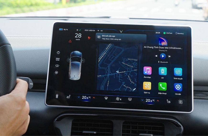 Loạt tính năng Smart Services trên xe VinFast là điểm vượt trội so với các mẫu xe xăng cùng phân khúc