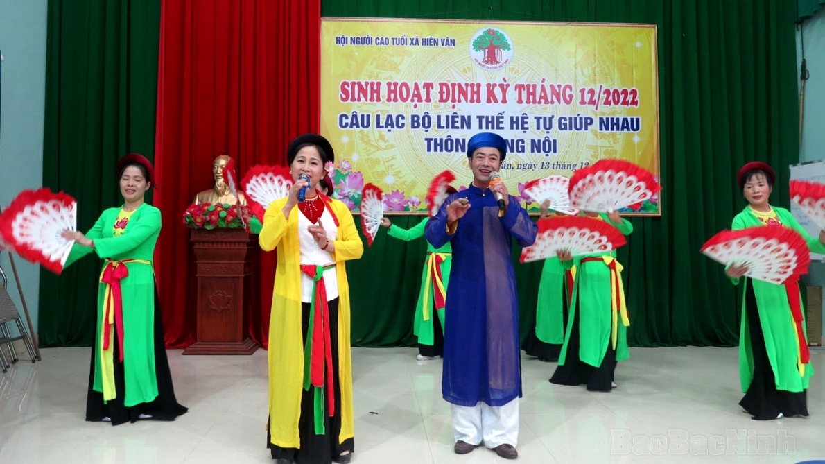 Tiết mục văn nghệ của NCT xã Tri Phương, huyện Tiên Du, tỉnh Bắc Ninh