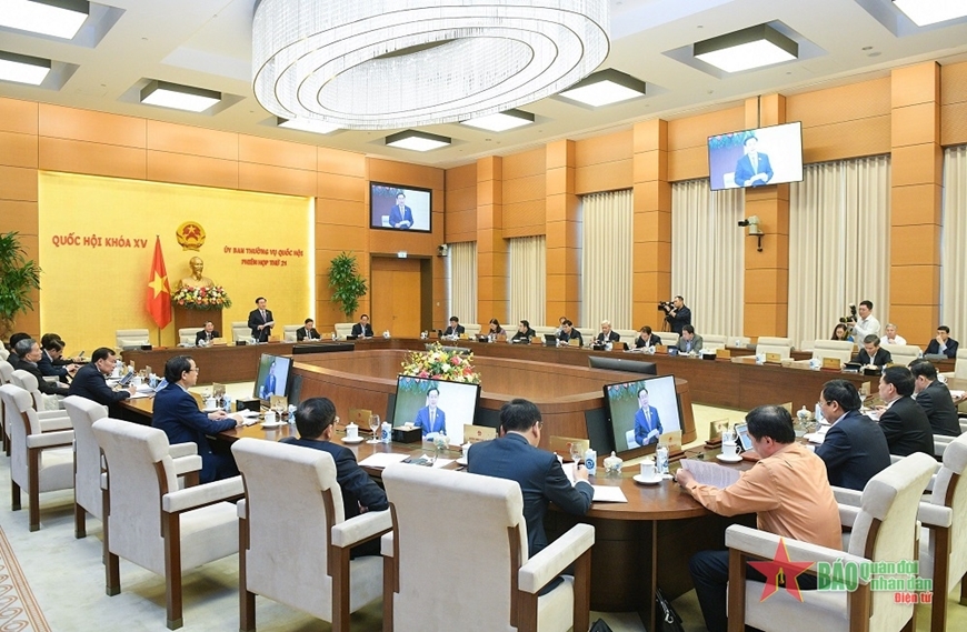  Toàn cảnh Phiên họp lần thứ 21 của Ủy ban Thường vụ Quốc hội.