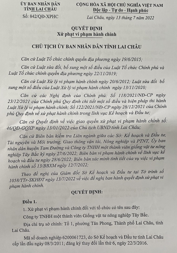 Lai Châu: Chưa được chấp thuận chủ trương đầu tư, nhà máy chè xây dựng trái phép vẫn ngang nhiên hoạt động