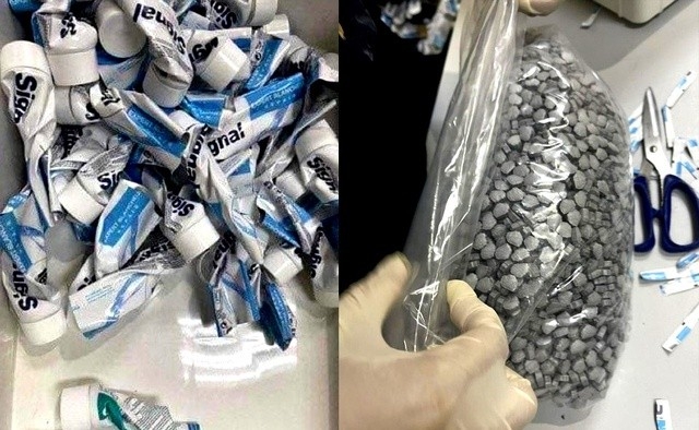 Thuốc lắc được cất giấu trong các vỏ hộp kem đánh răng