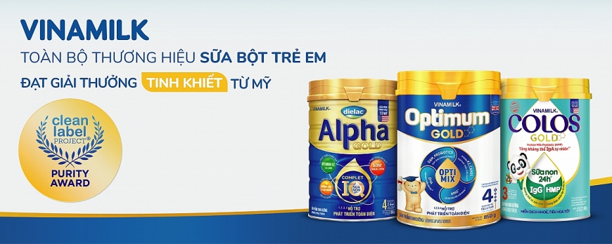 Thương hiệu sữa bột trẻ em của Vinamilk đạt giải thưởng Purity Award