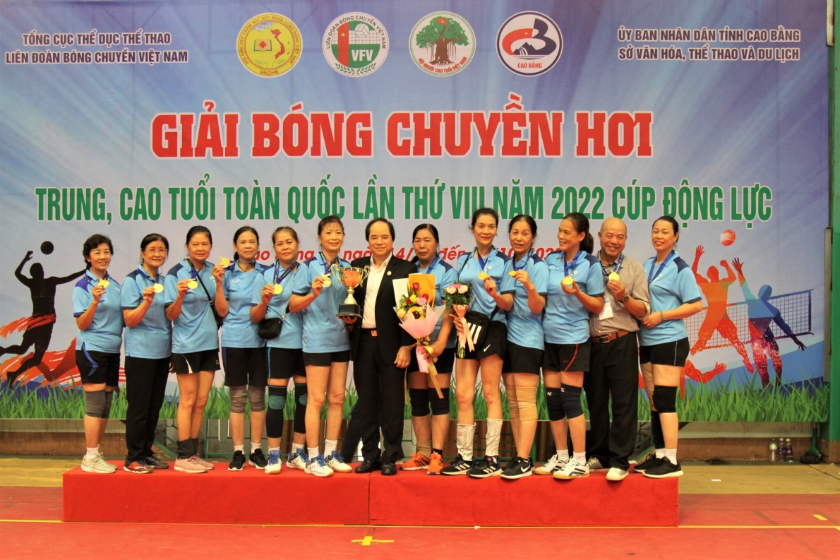 Giải bóng chuyền hơi trung cao tuổi toàn quốc tại tỉnh Cao Bằng năm 2022