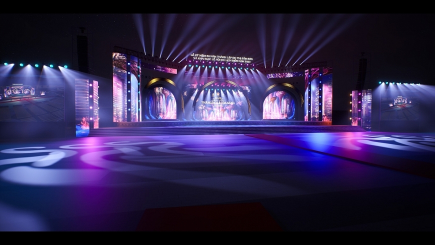 Hé lộ sân khấu hoành tráng của sự kiện, với cảm hứng từ Thành Nhà Hồ. 