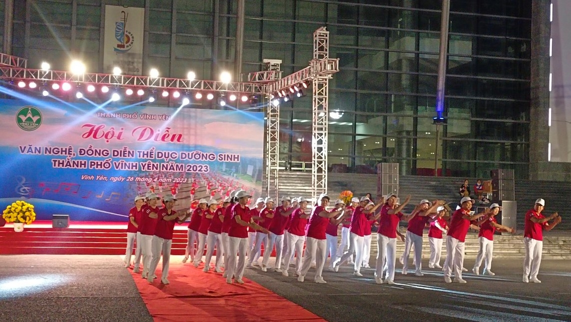 Hội diễn Văn nghệ, đồng diễn thể dục dưỡng sinh thành phố Vĩnh Yên năm 2023