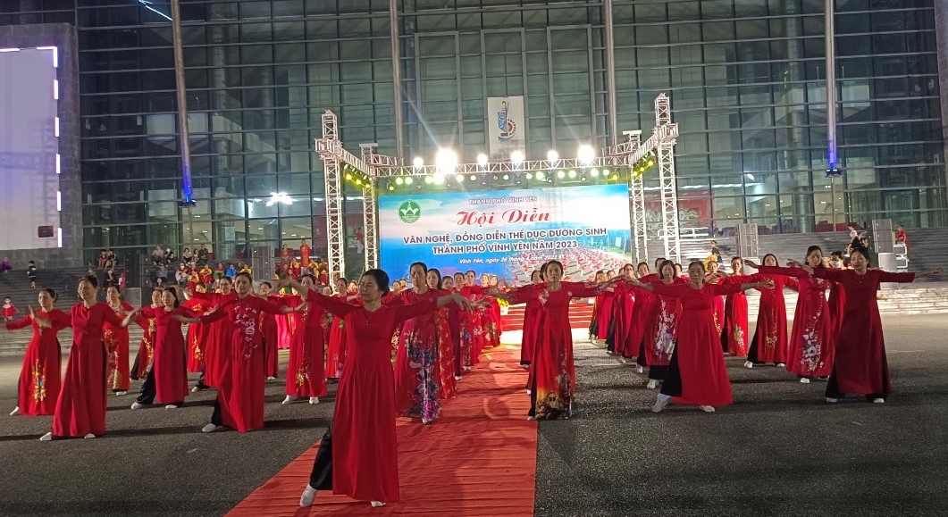 Hội diễn Văn nghệ, đồng diễn thể dục dưỡng sinh thành phố Vĩnh Yên năm 2023