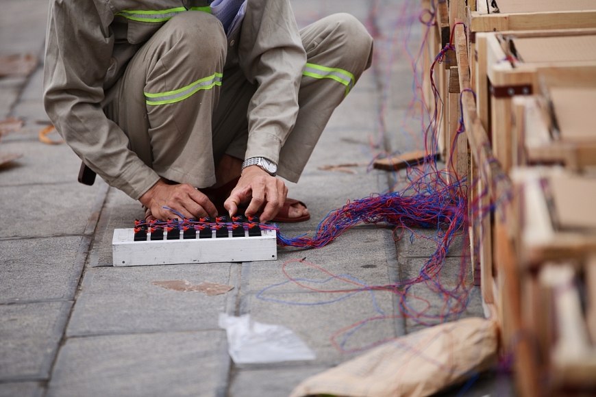 ẢNH: Trận địa pháo hoa mừng Giỗ Tổ Hùng Vương 2023 tại Phú Thọ