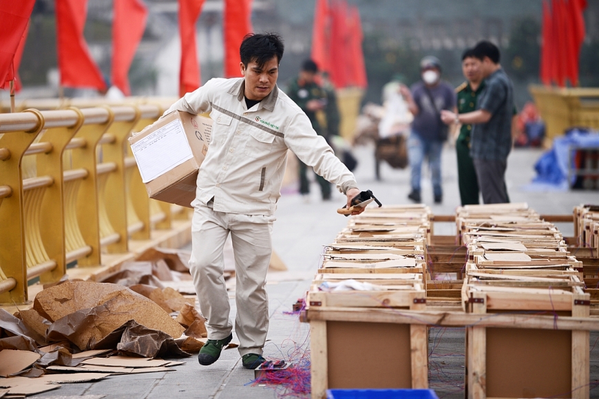 ẢNH: Trận địa pháo hoa mừng Giỗ Tổ Hùng Vương 2023 tại Phú Thọ