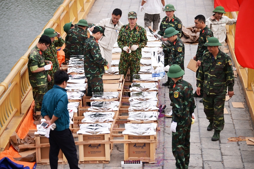 ẢNH: Trận địa pháo hoa mừng Giỗ Tổ Hùng Vương 2023 tại Phú Thọ