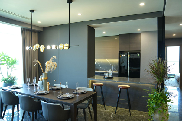 Thiết kế hiện đại, sang trọng nhưng hợp lý để các không gian sống phát huy đầy đủ công năng 