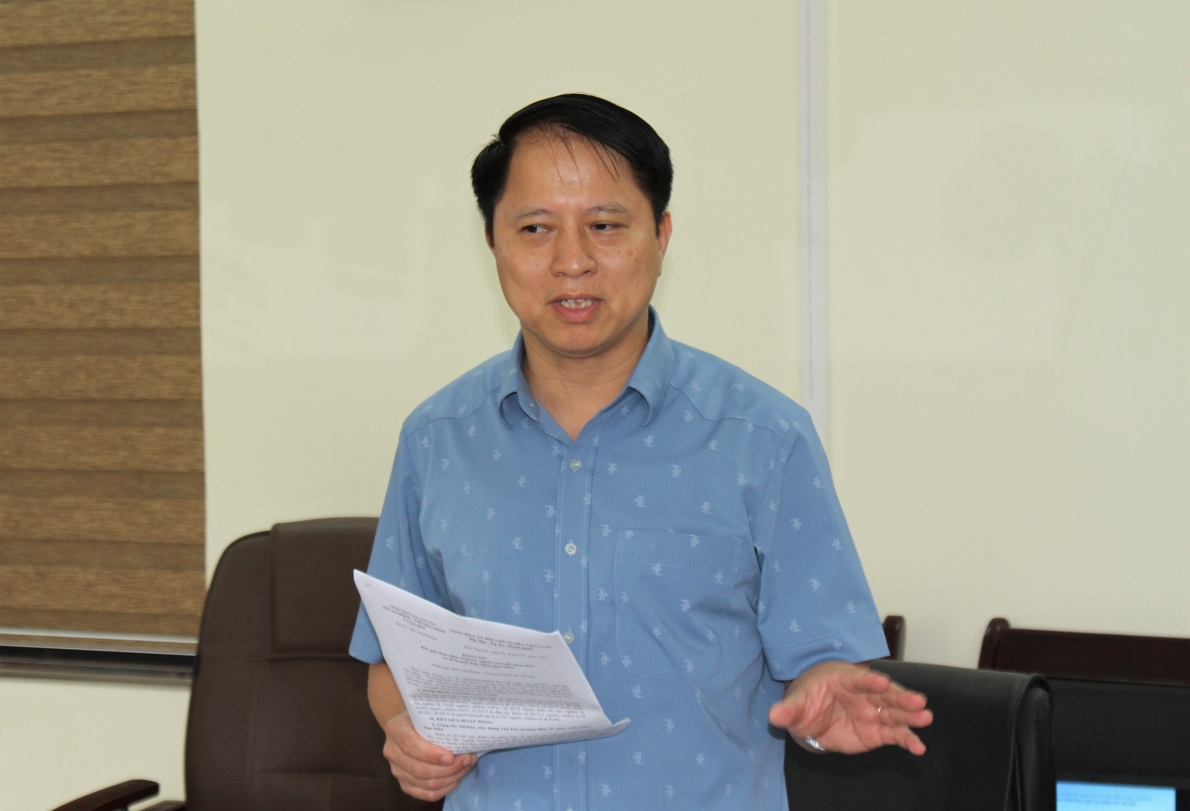 Phó Giám đốc Sở Lao động - Thương binh và Xã hội tỉnh Thái Nguyên Nguyễn Văn Kiên phát biểu