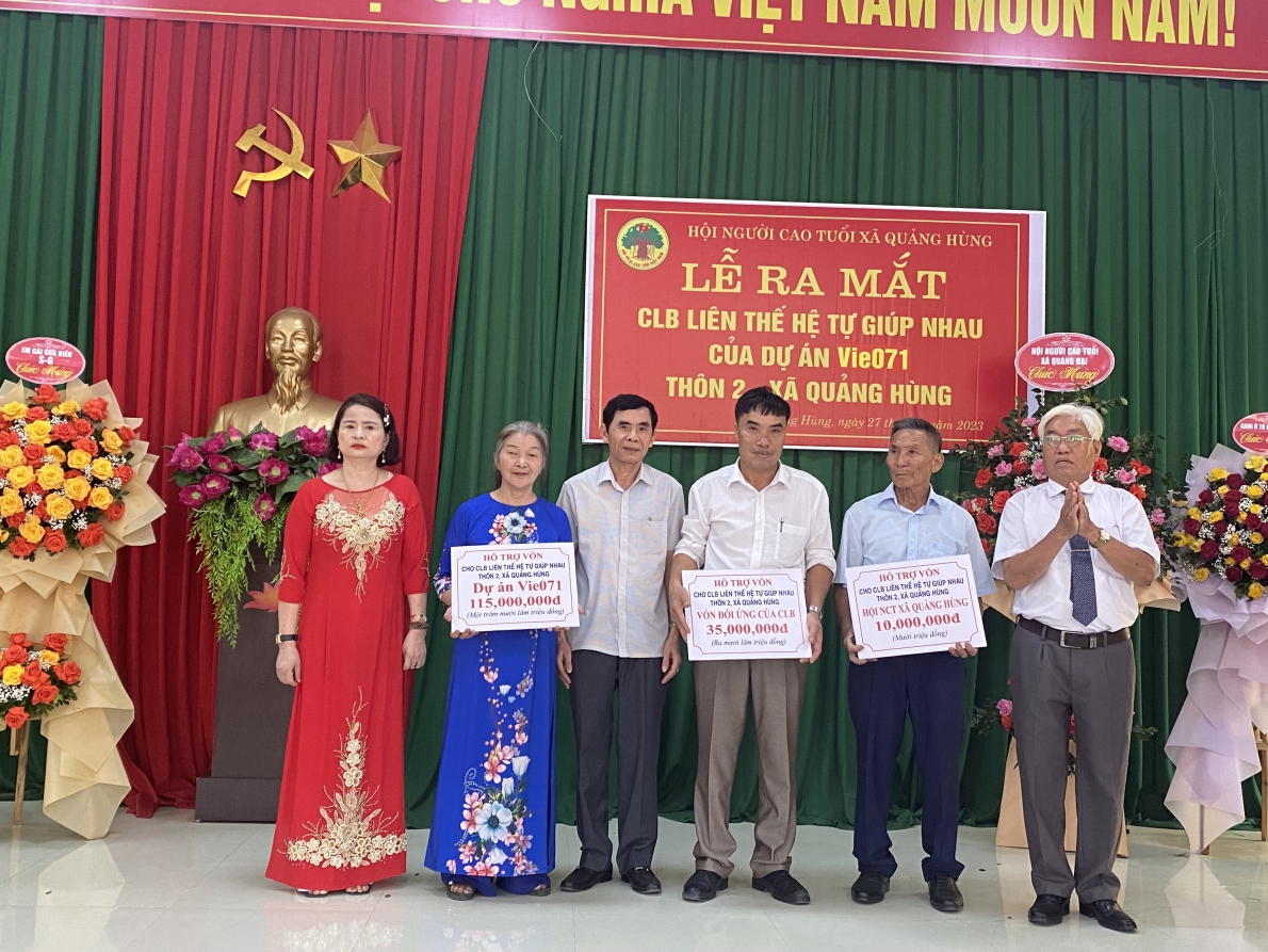 Xã Quảng Hùng ra mắt CLB Liên thế hệ tự giúp nhau thứ 5