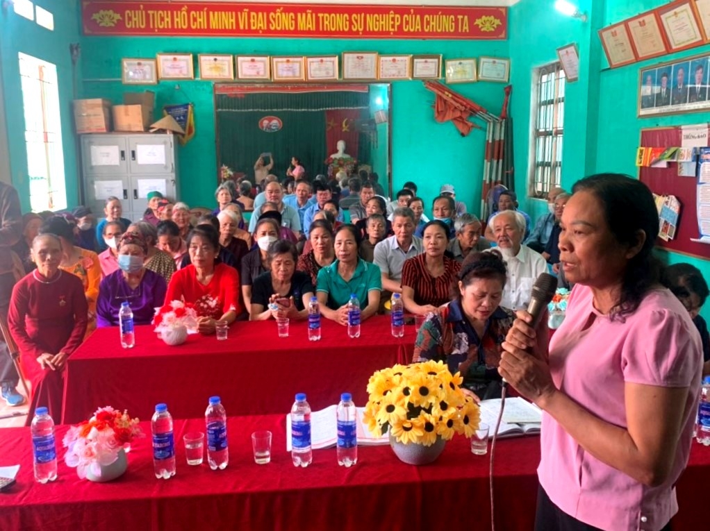 Sinh hoạt Chi hội NCT ở thị trấn Na Dương, huyện Lộc Bình, tỉnh Lạng Sơn