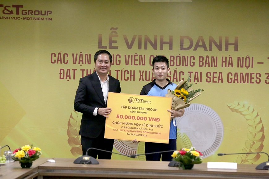Ảnh 3: CLB bóng bàn Hà Nội T&T góp công vào thành công chung của thể thao Việt Nam tại SEA Games 32.