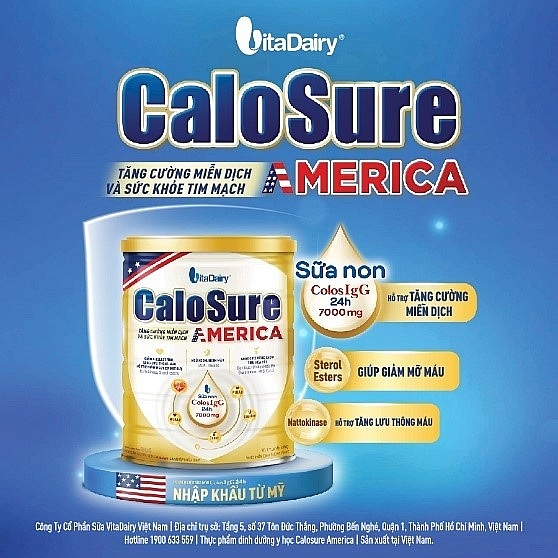 CaloSure America ứng dụng nguyên liệu Sữa non ColosIgG 24h nhập khẩu từ Mỹ 