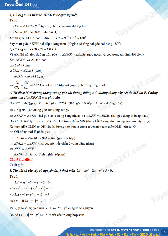 Đáp án môn Toán vào lớp 10 THPT năm 2023 của các địa phương trên cả nước