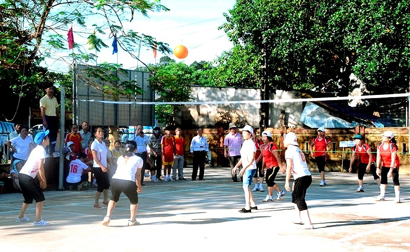 NCT huyện Gio Linh say mê môn bóng chuyền hơi