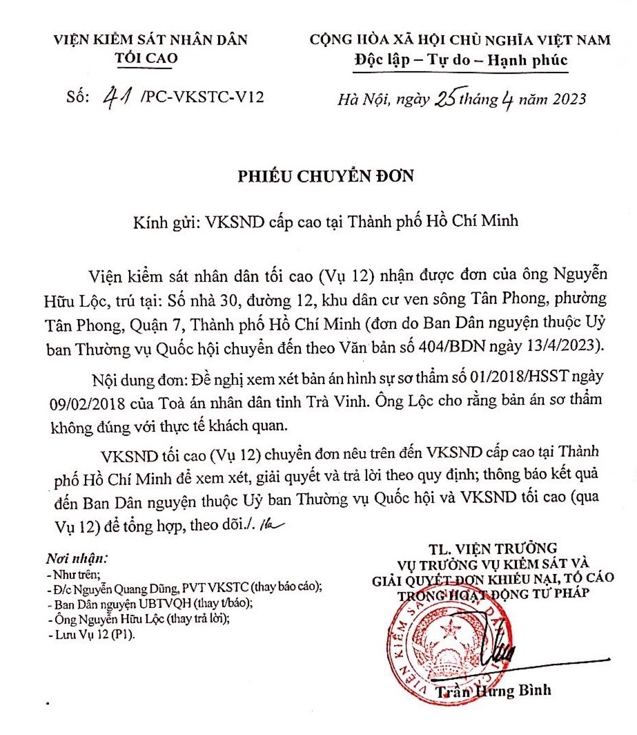 Phó trưởng Ban Dân nguyện của Quốc hội Lưu Bình Nhưỡng: Mong có phán quyết thấu lý, đạt tình, tránh oan sai