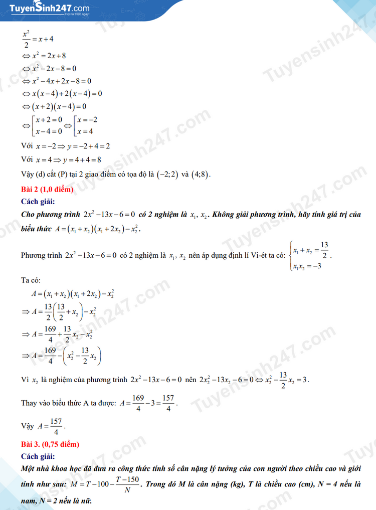 Đề thi, đáp án môn Toán vào lớp 10 TP.HCM năm 2023
