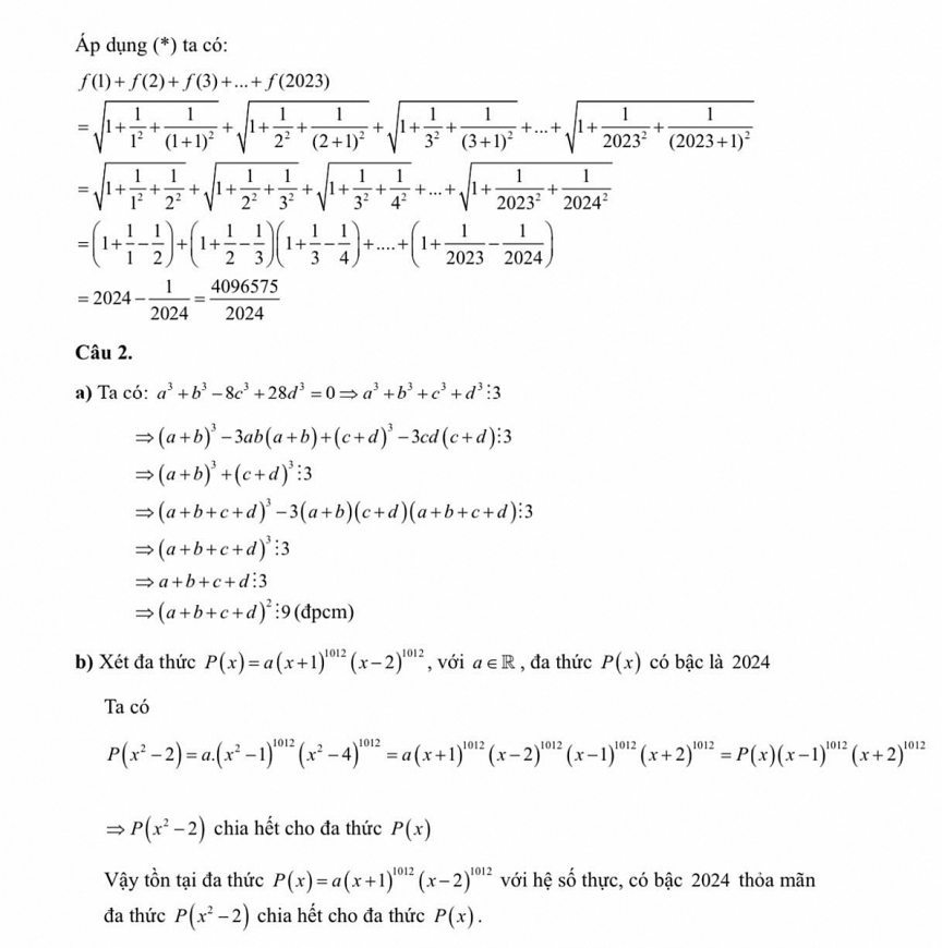 Đề thi, đáp án chuyên Toán vào lớp 10 chuyên Hùng Vương, Phú Thọ năm 2023