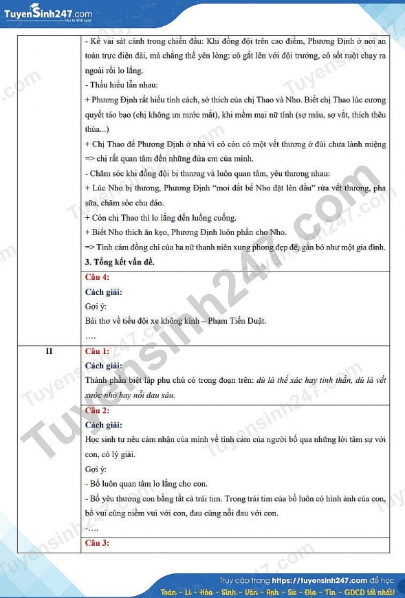 Đề thi, đáp án môn Văn vào lớp 10 Hà Nội năm 2023