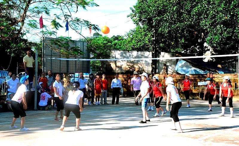 NCT tỉnh Quảng Trị say mê môn bóng chuyền hơi