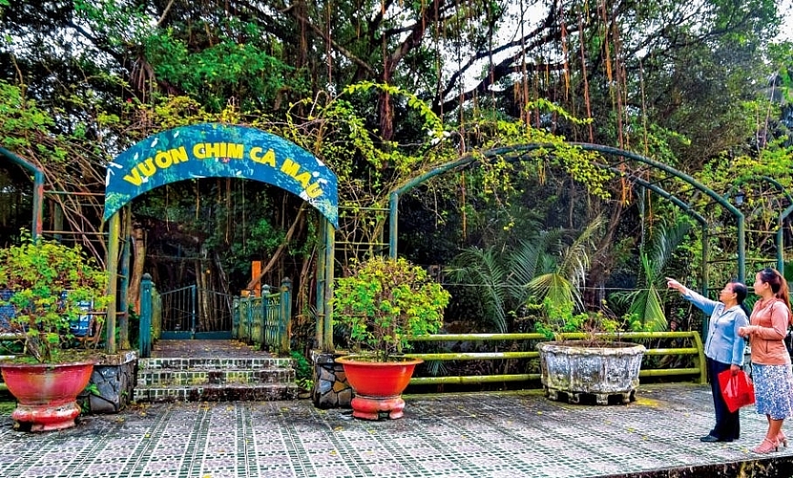 Kĩ sư Lê Thị Liễu (người chỉ tay) vẫn không quên những khó khăn trong buổi đầu tạo lập Lâm viên 19/5.