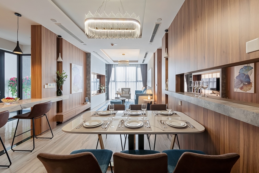 Thiết kế căn hộ hiện đại, tiện nghi, ưu tiên nhiều ánh sáng tự nhiên tại The Diamond Residence 