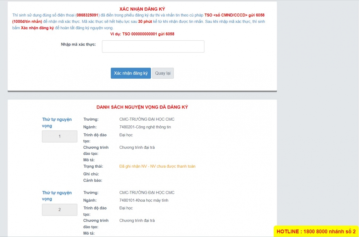 Hướng dẫn nộp lệ phí và đăng kí xét tuyển đại học 2023