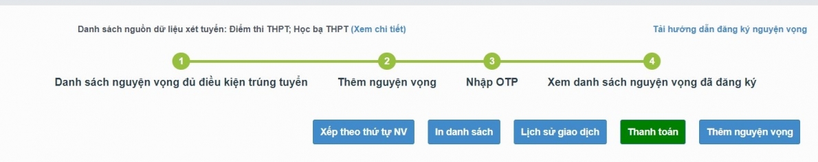 Hướng dẫn nộp lệ phí và đăng kí xét tuyển đại học 2023