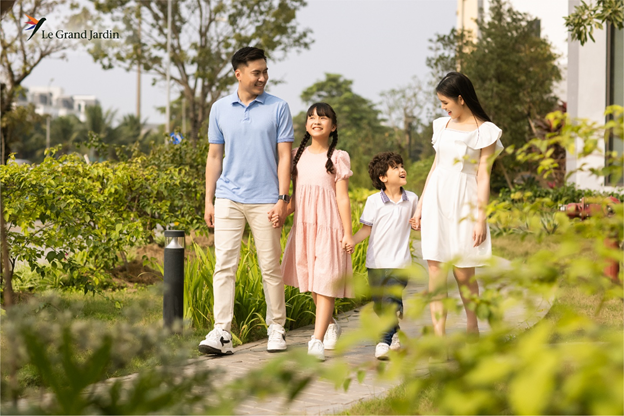 Không gian xanh lý tưởng cho hộ gia đình tại Le Grand Jardin