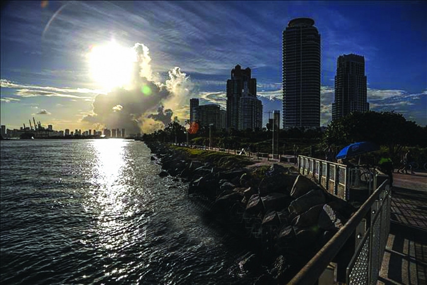 Nắng nóng tại Miami, Florida, Mỹ.