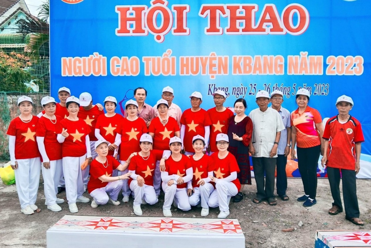Đội Vận động viên thị trấn Kbang đạt giải nhất toàn Đoàn tại Hội thao NCT huyện năm 2023