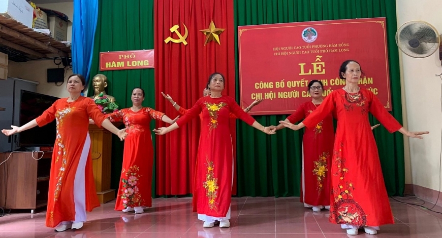 Chi hội phố Hàm Long đạt chuẩn Chi hội NCT hạnh phúc