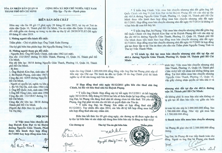 “Biên bản đối chất” lập vào lúc 8 giờ 15 phút ngày 28/2/2022