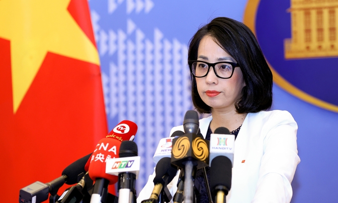 Người phát ngôn Bộ Ngoại giao Phạm Thu Hằng. Ảnh: BNG