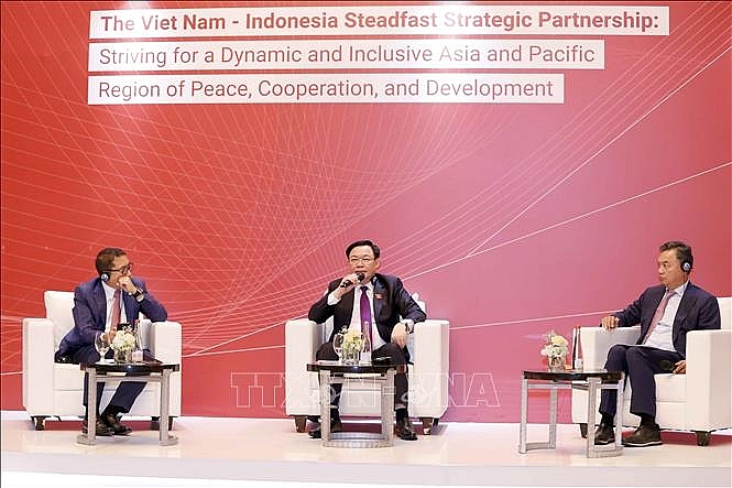 Chủ tịch Quốc hội Vương Đình Huệ phát biểu. Ảnh: Doãn Tấn/TTXVN