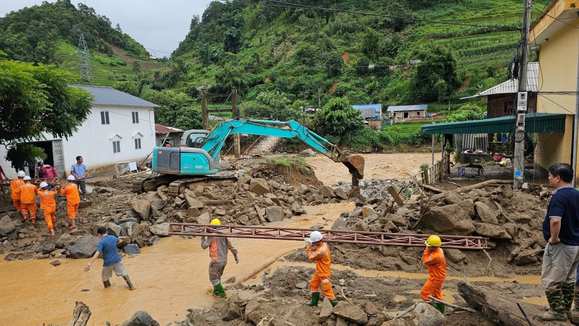 Huyện Mù Cang Chải, tỉnh Yên Bái đã được cấp điện trở lại lúc 21 giờ ngày 9/8/2023