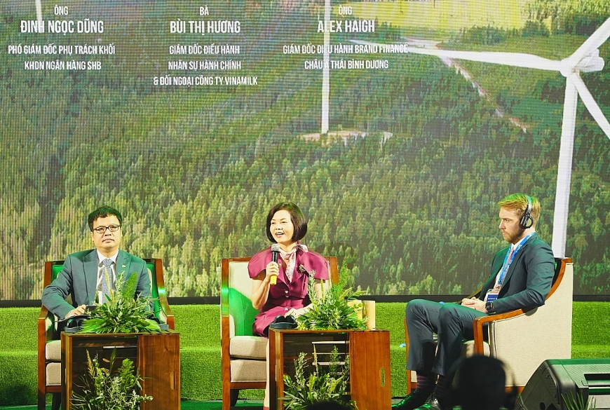 Chia sẻ của Vinamilk về chủ đề “Phát triển xanh – Cách tiếp cận phù hợp cho các thương hiệu Việt” thu hút sự quan tâm tại sự kiện - Ảnh: Mibrand