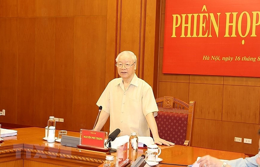 Tổng Bí thư Nguyễn Phú Trọng phát biểu chỉ đạo phiên họp.