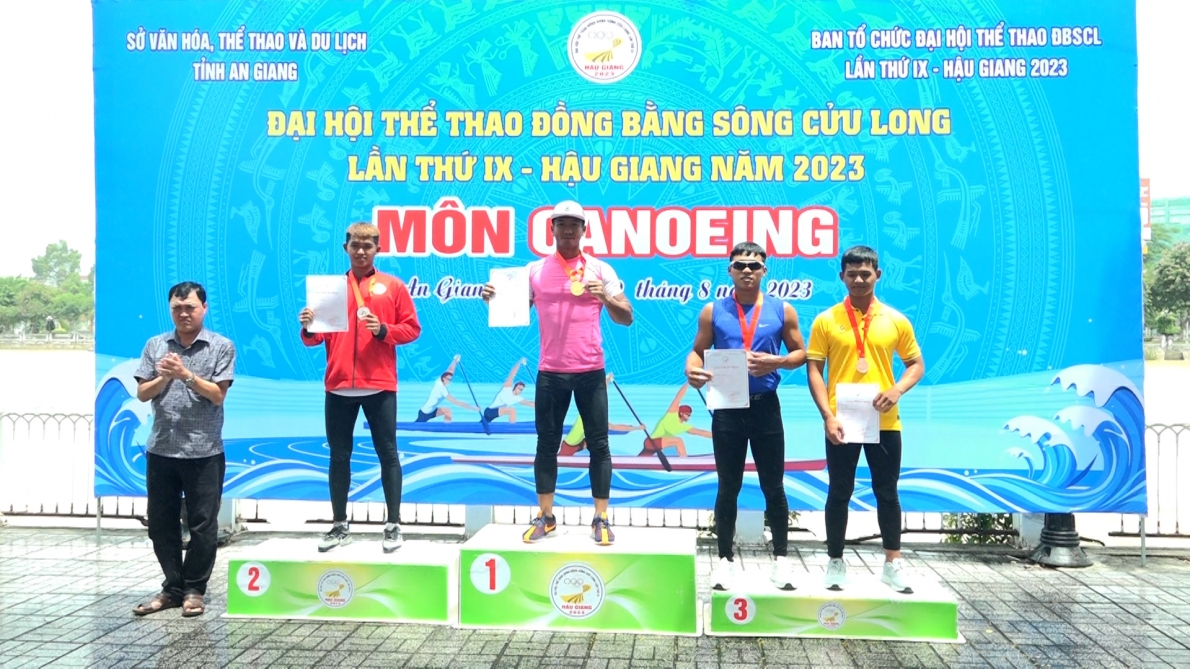 Bạc Liêu giành giải nhất toàn đoàn môn canoeing tại Đại hội TDTT đồng bằng sông Cửu Long